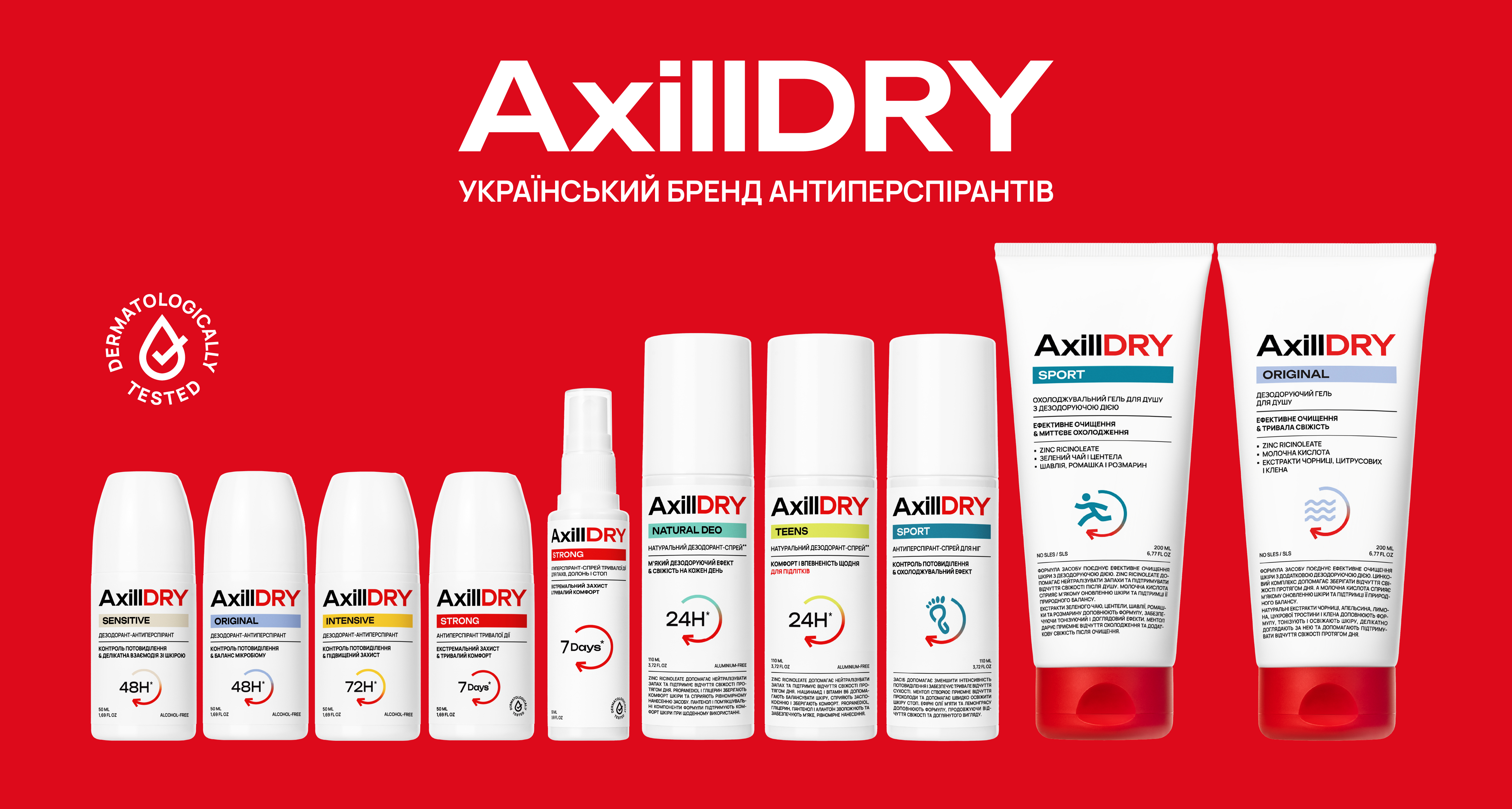 AxillDRY - український бренд антиперспірантів